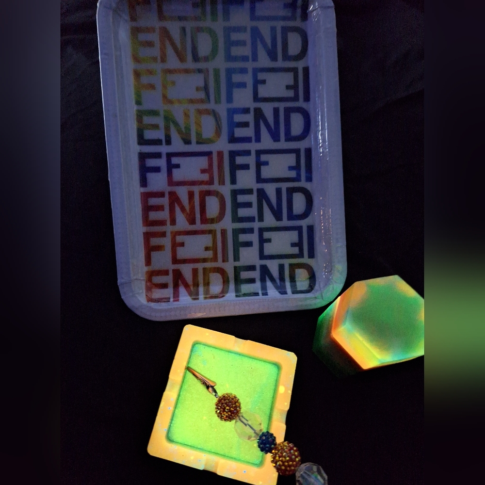 Hand made Fendi rolling tray